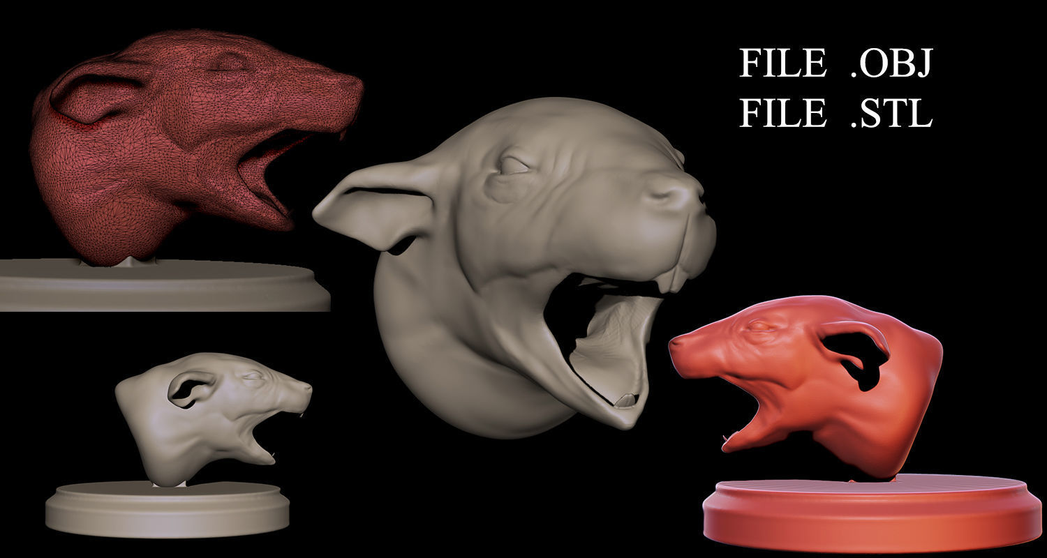 sıçan baş agresif 3d model hayvan deamon heykel doğa sanat heykeller 3D print model - Mito3D