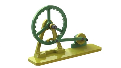 rochet mécanisme roue machine générale loisir diy mécanique pièces 3d print model - Mito3D