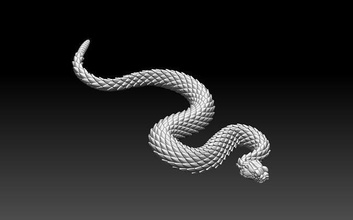 rattlesnake snake viper cobra print sculpture statue animal reptile venom poisonous art sculptures 3d print model - Mito3D