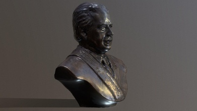 raul ricardo alfonsin printable stl ucr argentina busto bronze sculpture art sculptures 3d print model - Mito3D