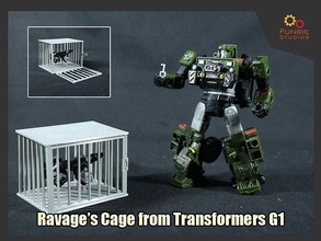 ravage cage transformers g1 hound games toys 3d print model - Mito3D
