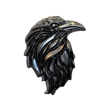 raven relief pendant 3d print model hawk eagle bird wings flying hunt claw animal nature jewelry jewellery art falcon basrelief 3dprint jewel pendants 3d print model - Mito3D