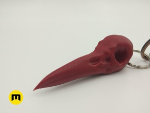 corbeau crâne pendentifs jouets animal squelette os mode miniature moto bicyclette fantaisie bijoux oiseau nature mort 3d print model - Mito3D