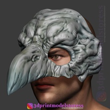 raven crânio cosplay mascarar praga médico bruxas traje cabeça osso raposa capacete pássaro guerreiro viking horror sangue maravilha palhaço jogos brinquedos 3d print model - Mito3D