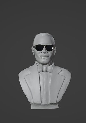 rayo Charles Ray compositor pianista música soul blues jazz evangelio atlanticrecords mañana Aretha Franklin Arte esculturas 3D print model - Mito3D