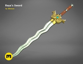 raya espada designs armas anime lâmina chinês cosplay disney dragão fantasia herói kumandra filme princesa réplica contente tuk guerreiro passatempo faça 3d print model - Mito3D