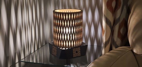 ışınlar gunes isigi Lamba 3dsubzwari ışık Led dimmer karanlık Odun siyah mobilya oda retro altın aile çağdaş lüks mimari sıra masa lambası ev aydınlatma 3d print model - Mito3D