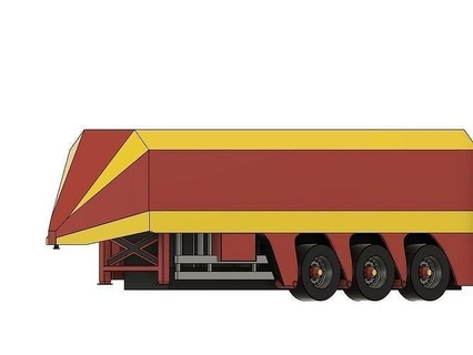 rc Auflieger lkw Anhaenger taşıyıcı cam özel kamyon vücut uzaktan kumandalı Başlık Tamiya Modellbau hobi kendin yap mekanik parçalar otomotiv 3d print model - Mito3D