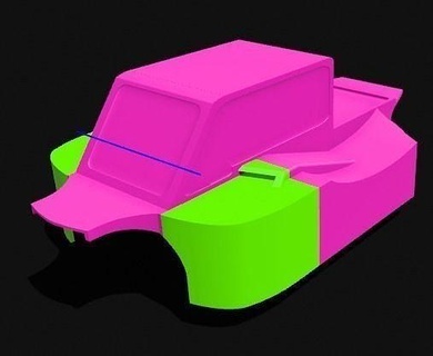 rc petit chariot 1 8 universel carrosserie rcbuggy coque rcbody loisir DIY jouets voiture Jeux 3d print model - Mito3D