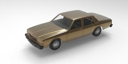 rc carro 3d impressão modelo Chevrolet capricho clássico 1987 americano imprimível corpo passatempo carros auto 3dmodel printcar brinquedo plástico veículo faça 3d print model - Mito3D