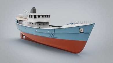 rc angeln boot schiff steuerung fernbedienung fahrzeug diy meer wasser wasserfahrzeug ozean technologie reise hobby 3d print model - Mito3D