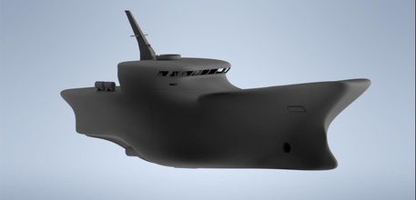 rc jet patrol boat-water drone sea ship boat bowthruster hobby diy robotics 3d print model - Mito3D