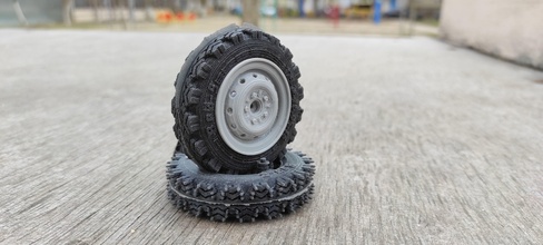 stl stampabile pneumatico cerchi lada niva ruote rc veicolo passatempo settore automobilistico macchina ruota sla printcar stampa giocattolo macchine fai 3d print model - Mito3D