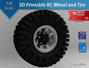 rc wheel tire - extreme rubber road rover drone ugv super model big robot diy engine motor differential truck rally heavy duty military bone miniature hobby robotics 3d print model - Mito3D