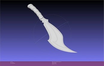 re zero elsa granulado cuchillo 3d impresión montaje réplica cosplay disfraz anime kukri intestino cazador juegos juguetes fantasía daga 3d print model - Mito3D