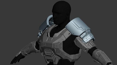 ulaşmak komando omuz giyilebilir 3d Yazdır model hale Kostüm oyunu moda 3d print model - Mito3D