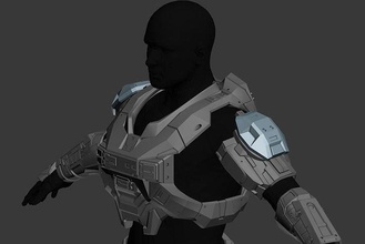 reach fj para shoulder wearable 3d print model halo cosplay armor fashion 3d print model - Mito3D