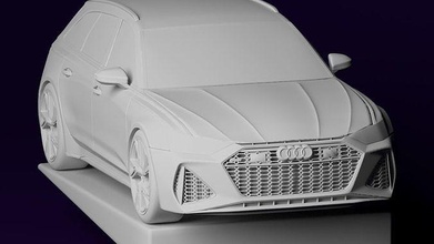 ready to print 3d modèle of audi rs6 voiture prêt impression transport courses auto course sport jeux jouets 3d print model - Mito3D