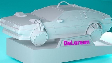 ready to print 3d modelo of delorean coches coche vehiculo listo impresión vehículo transporte carreras deporte auto imprimible libra esterlina juegos juguetes 3d print model - Mito3D