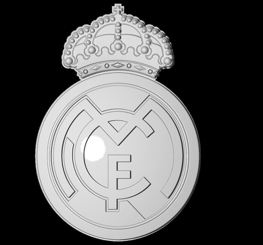 réel madrid football 3d logo espagnefootball real club football 39 espagne realmadrid3d logorealmadrid footballespagne realmadrid3dlogo art panneaux logos 3D print model - Mito3D