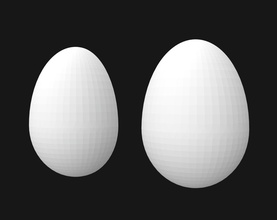 réaliste oeuf impression 3d l'oeuf de pâques l'ellipse la coquille l'œuf réel imprimable prêt art sculptures 3d print model - Mito3D