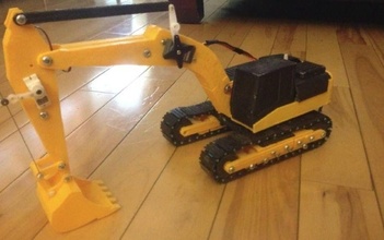 realista escavadora escavarote brinquedo 3d impressão robô jogável marca marcado crianças adulto adultos puta passatempo faça eletrônicos 3d print model - Mito3D