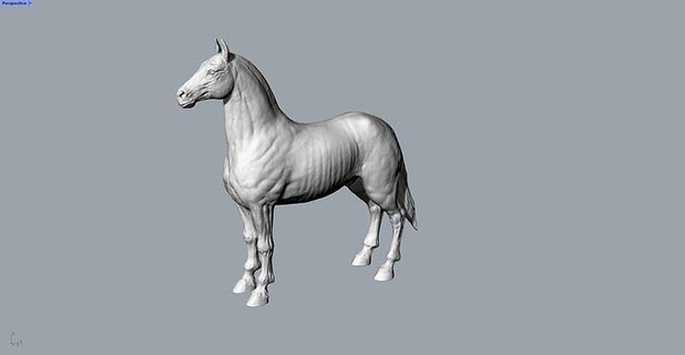 réaliste cheval animal personnages Jeu imprimable sculpture décoratif lutin mage engrener électronique monstre loisir DIY mécanique pièces 3d print model - Mito3D