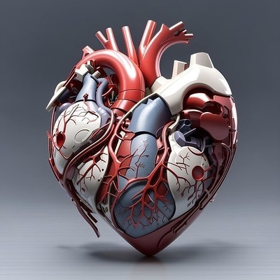 realista humano heart detalhado 3d imprimível modelo coração anatomia médico ciência biologia órgão cardiovascular fisiologia educação cuidados saúde visualização treinamento anatômico cardiologia interno órgãos 3dmodel stl 3d print model - Mito3D