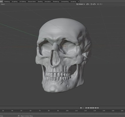 realista cráneo humano anatomía cabeza hueso mandíbula medicamento escultura 3d arte ornamento gótico terror cuerpo ciencias esculturas 3d print model - Mito3D