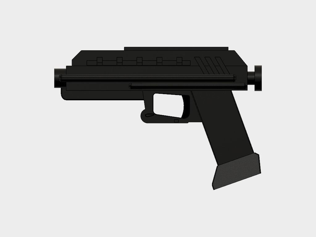 realistic star wars dc-17s pistol holster starwars clonewars dc 17s 17 dc17 clone gun games toys art scans replicas 3D print model - Mito3D