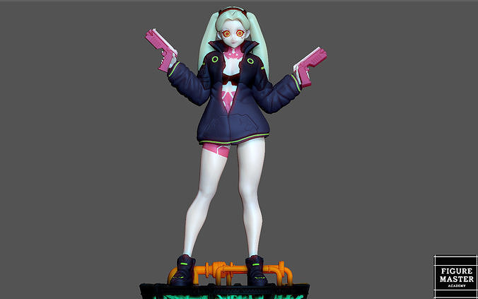 rebecca cyberpunk edgerunner 2077 anime ragazza carattere 3d Stampa arte sculture 3D print model - Mito3D