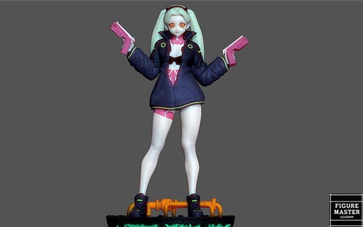 Rebecca siberpunk kenar koşucuları 2077 anime kız karakter 3d Yazdır Sanat heykeller 3d print model - Mito3D