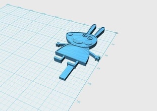 rebecca rabbit cupcake topper rebeccarabbit peppapig caketopper baking house kitchen dining 3d print model - Mito3D