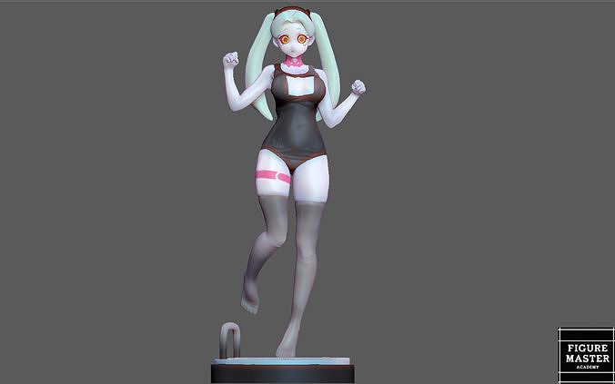 Rebecca schwimmen passen Cyberpunk Kantenläufer 2077 Anime Mädchen Charakter 3d drucken Kunst Skulpturen 3D print model - Mito3D
