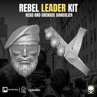 rebel leader kit action figures gi joe mezco marvel legends classified force bandolier head headsculpt games toys 3d print model - Mito3D