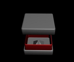 rectangle luxe bague boîte boites bijoux romantique anneaux 3d print model - Mito3D
