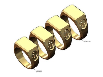 retangular âncora lados sinete anel us tamanhos 7to10 joalheria ouro prata imprimível plataforma moda jóias esterlina luxo clássico gravável senhores homens 3d modelo argolas 3d print model - Mito3D