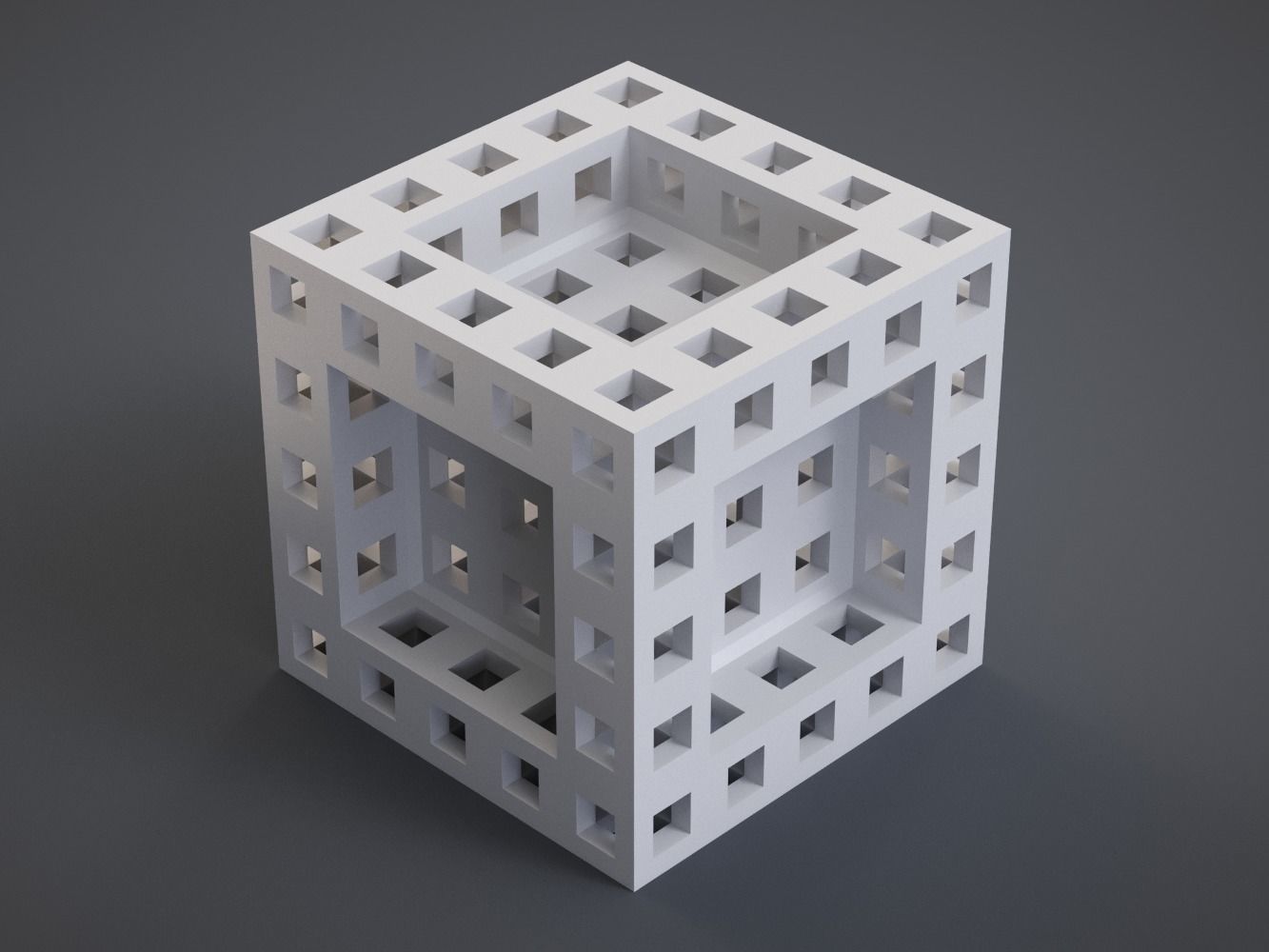 recursive cube games-toys box hole rectangle ornamental square games toys other 3D print model - Mito3D