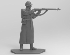 kırmızı ordu asker 7 i̇kinci dünya savaşı ikinci savaş tokarev yükleniyor tüfek kartuşlar maske şişe kask palto branda bot ayakkabı star oyunlar oyuncaklar yazı tahtası 3d print model - Mito3D