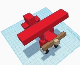 rouge baron biplan ww1 hélice guerre avion loisir DIY 3d print model - Mito3D