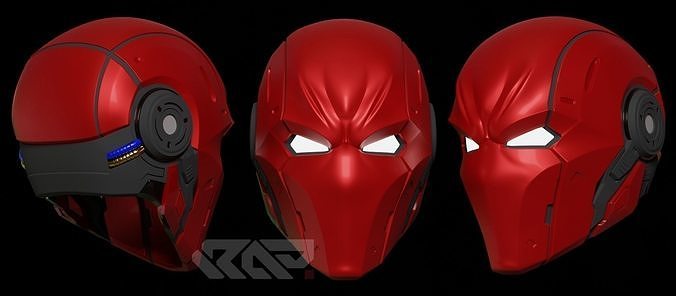 rouge cyber capuche casque Chaperon dc super héros batman imprimable loisir DIY 3D print model - Mito3D