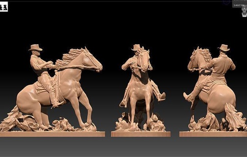 red dead redemption inspired wild west cowboy reddeadredemption rdr rdr2 reddeadredemption2 western art outlaw revolver arthur arthurmorgan fantasy challenge games toys cowgirl horse wildwest sculptures 3d print model - Mito3D