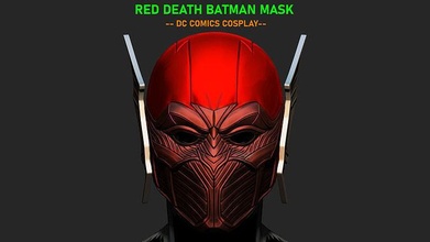 rojo muerte batman máscara destello dc historietas cabeza murciélago hombre súper heroes 3d print model - Mito3D