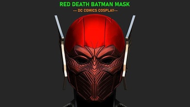 rosso Morte Batman maschera veloce dc i fumetti testa pipistrello uomo super eroi 3d print model - Mito3D