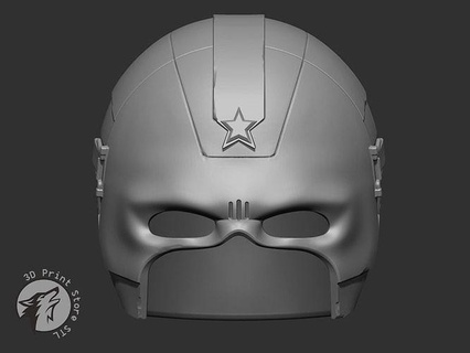 red guardian helmet marvel comics - fan art cosplay armor 3dprint antman avengers weapon captain comic film war mask toys ghost rider american games game accessories 3d print model - Mito3D