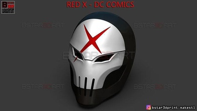 rosso x casco dc i fumetti titano ss2 season3 cappuccio pettirosso maschera cosplay giochi giocattoli 3d print model - Mito3D