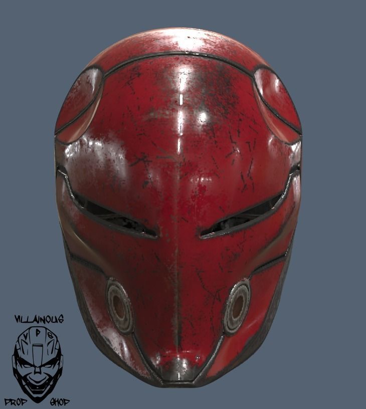 red hood cyborg ninja helmet redhood jasontodd dccomics batman hobby diy 3D print model - Mito3D