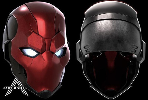 rojo capucha eterno concepto casco 3d impresión dc historietas batman Arkham cosplay modelo superhéroe jason Todd pasatiempo bricolaje diy 3d print model - Mito3D