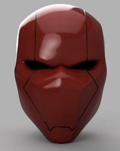 rojo capucha casco batman versión 2 roja dc historietas robin jasontodd pasatiempo bricolaje diy 3d print model - Mito3D