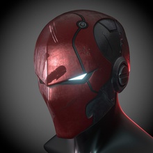 red hood helmet head illustration redhood dc batman superman cosplay ronin jasontodd face man character superhero gotham joker hobby diy 3d print model - Mito3D